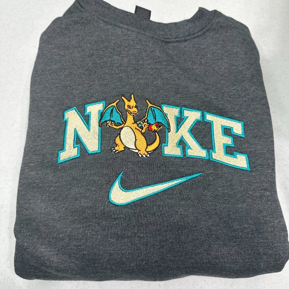 Nike Pokemon Charizard Embroidered Adult Unisex Crewneck Sweatshirt